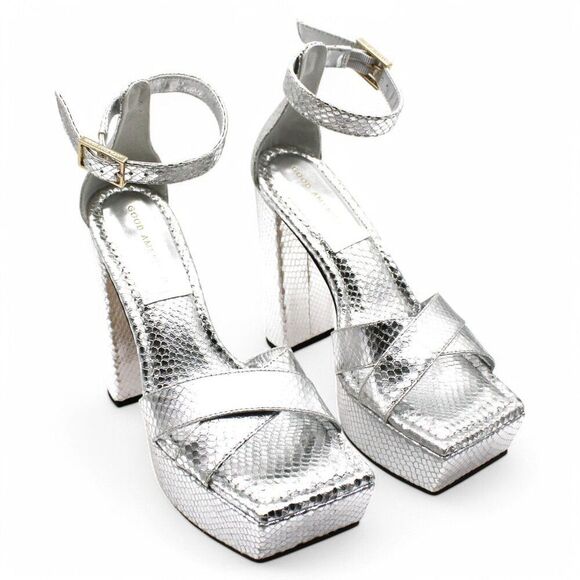 Good American Womens Ankle Strap Open Toe Platform Sandals - Picture 2 of 8